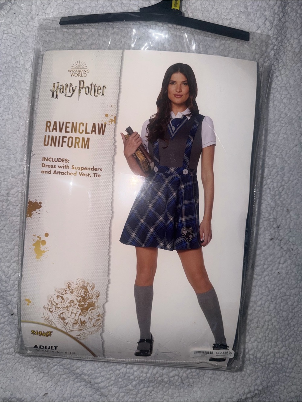 Wizarding World Harry Potter Ravenclaw Uniform Women’s Skirt Dress - Blue Plaid
